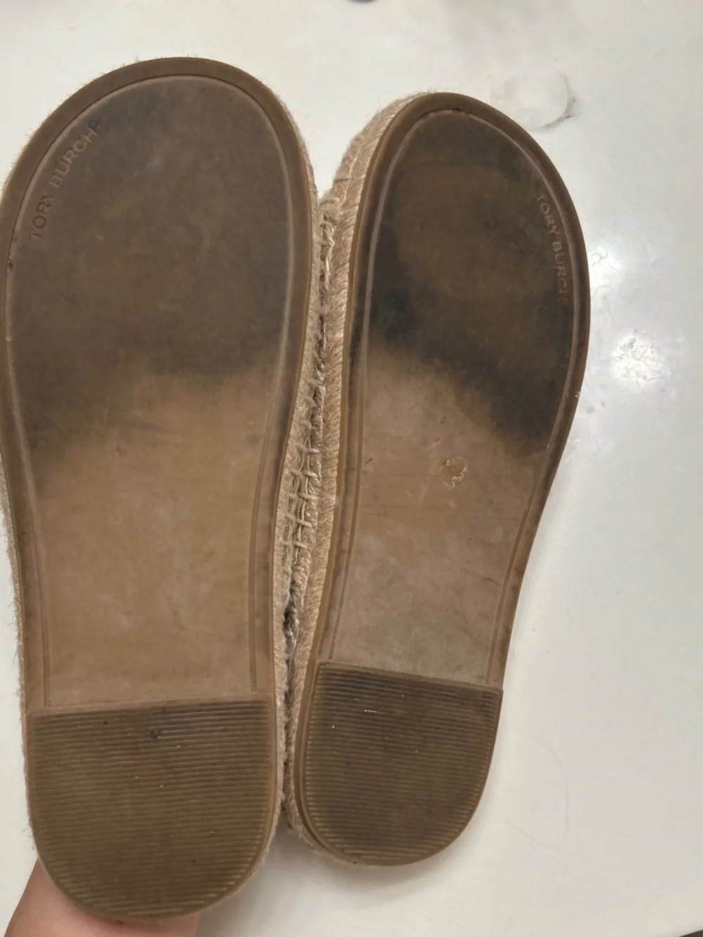Tory Burch Cream Double-Strap Espadrille Slides with Gold Buckles